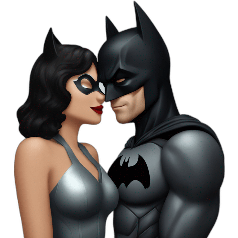 catwoman who kiss batman emoji