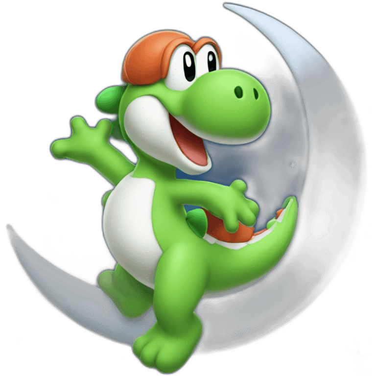 yoshi to the moon emoji