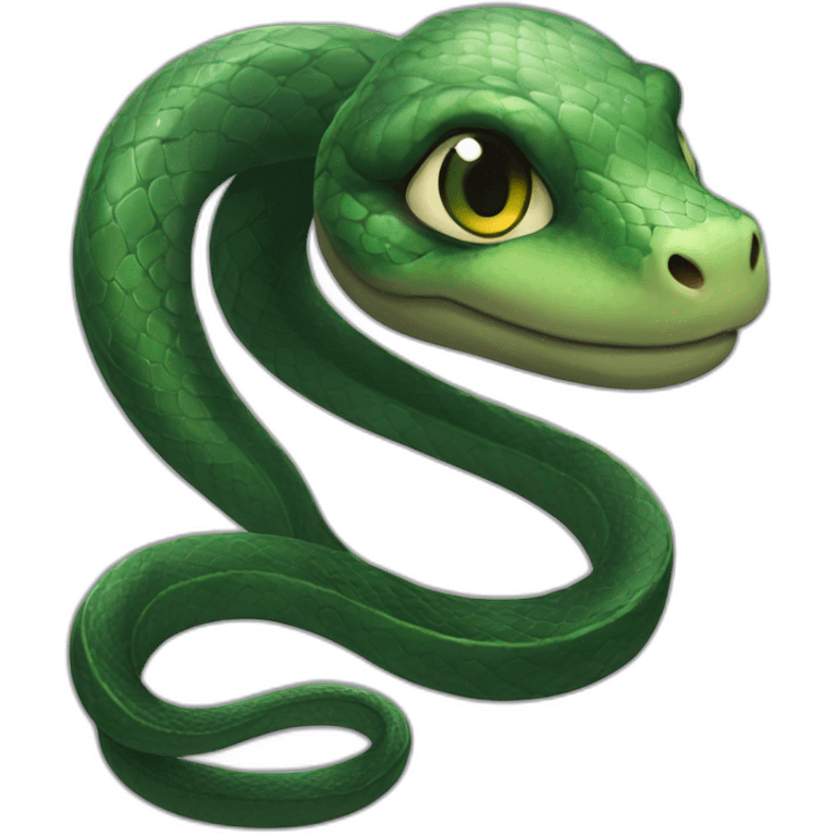 Slytherin snake wearing hogwarts emoji