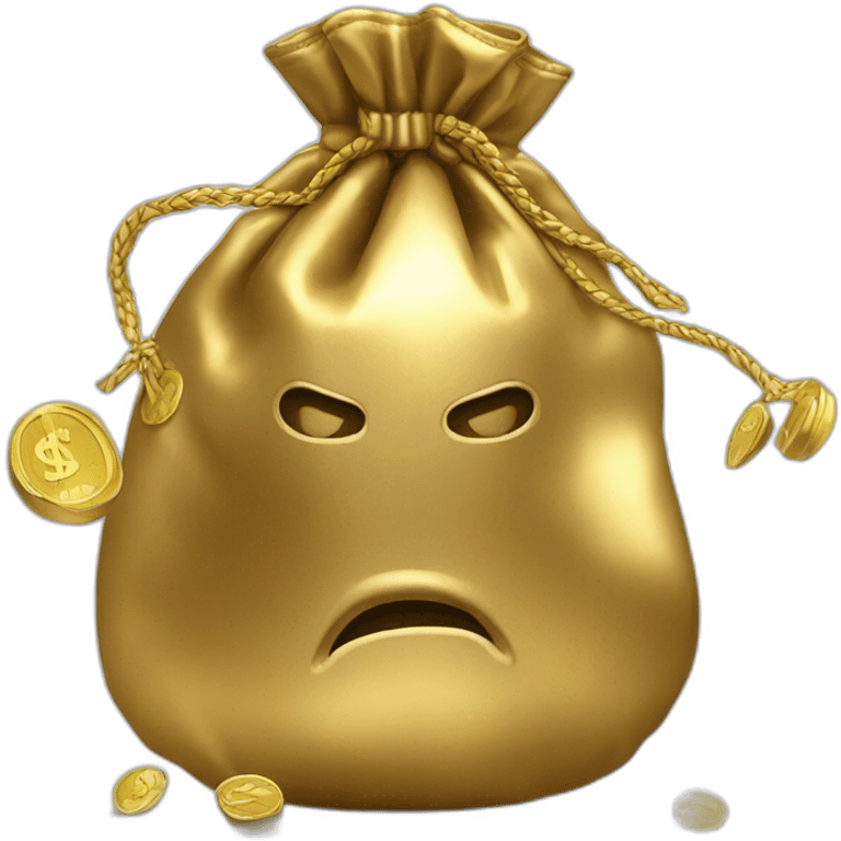 KICK BOXING GLOVES IN A GOLDEN MONEY BAG emoji