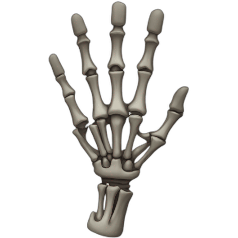 skelington hand emoji