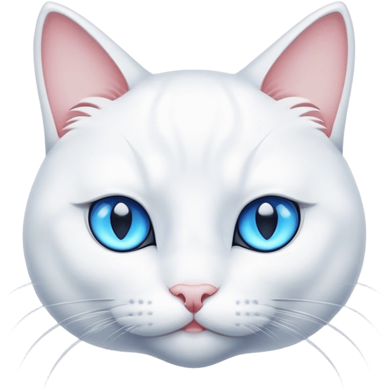 White cat with blue eyes emoji