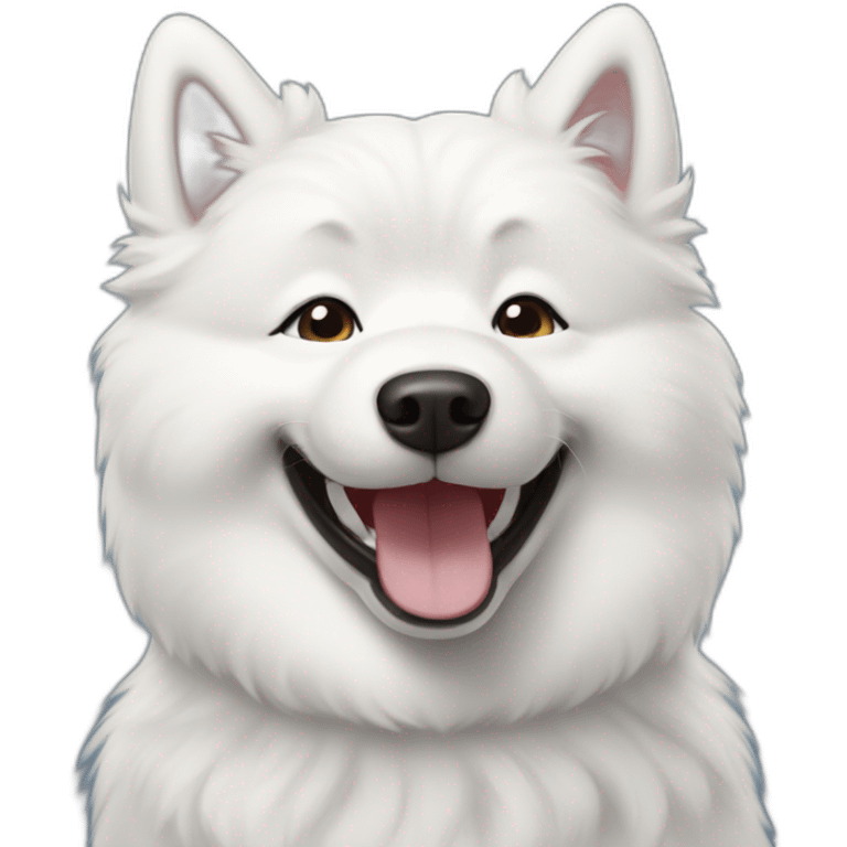 Samoyed smiling emoji