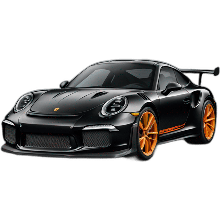 Black Porsche 911 GT3 RS  emoji