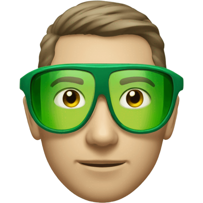 green sports glasses emoji