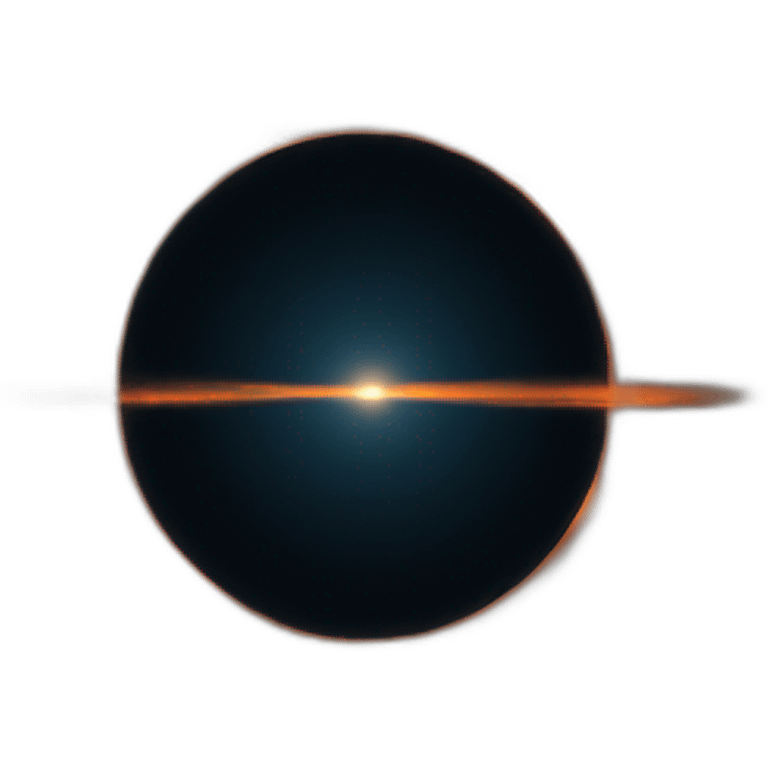 Black Hole with orange Event Horizon emoji