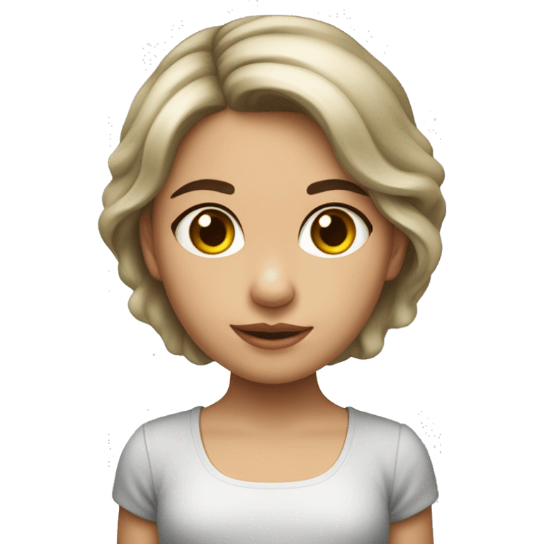 Niña con cabello corto, de piel blanca judía  emoji