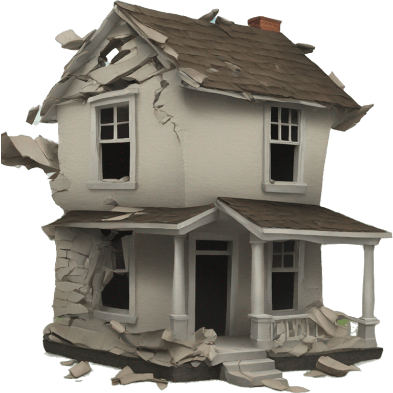 broken house emoji