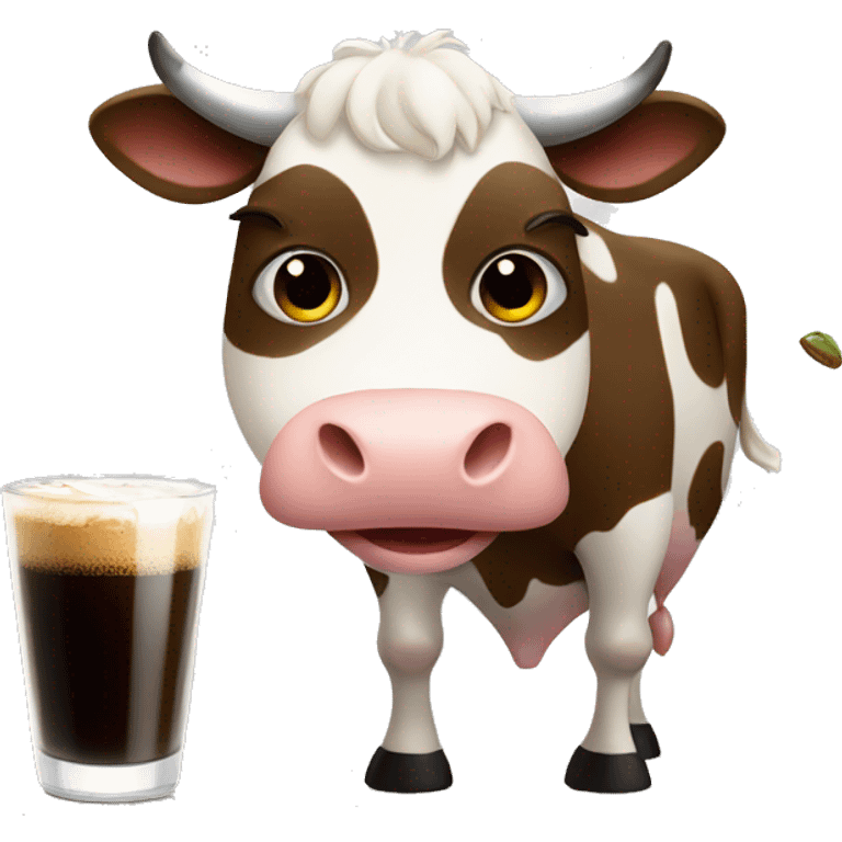 cow holding espresso martini  emoji