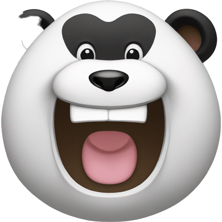 Laughing panda emoji