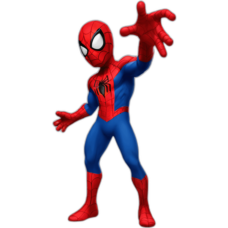 Spiderman waving emoji