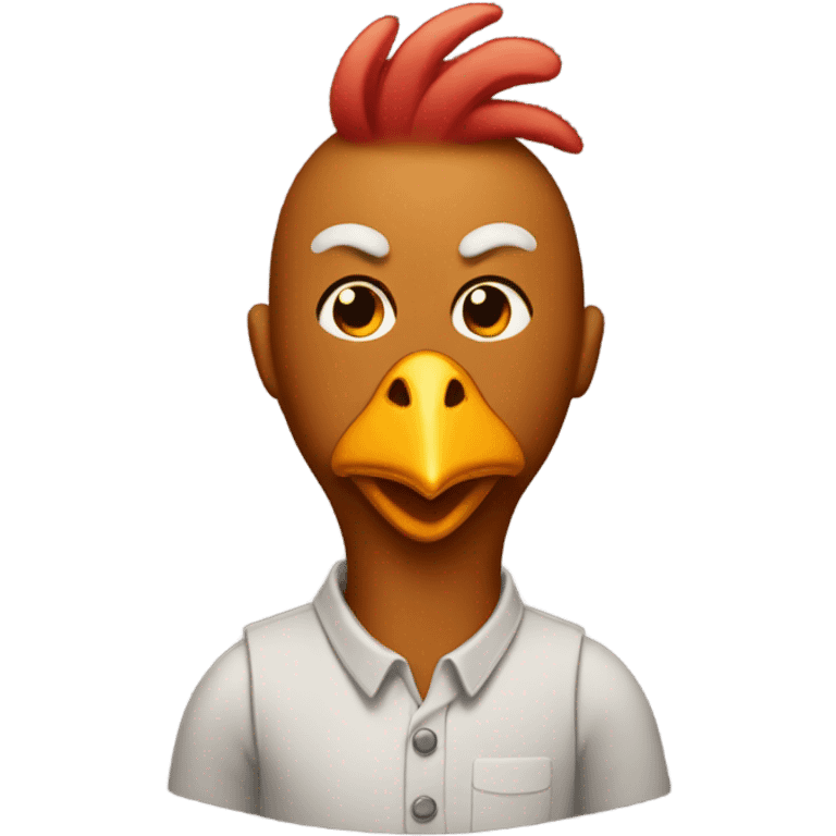 man as a chicken emoji