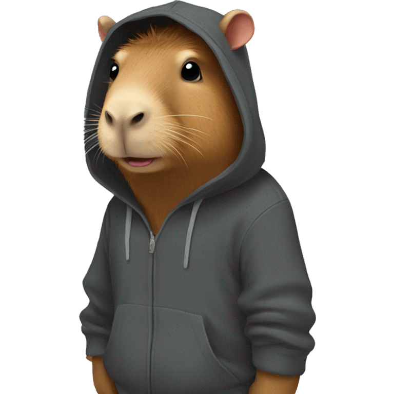 Capybara wearing hoodie emoji