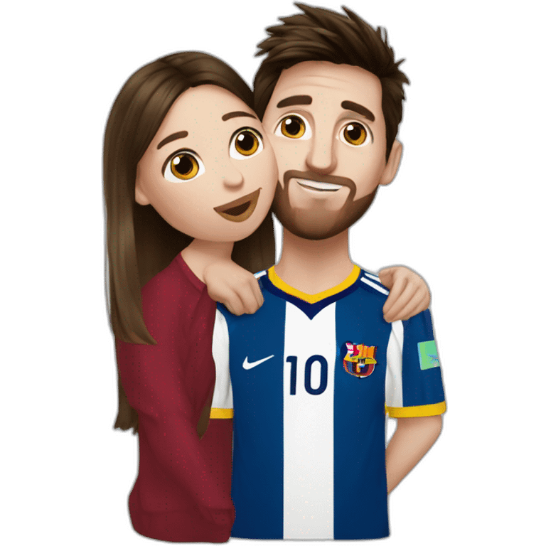 Messi kissing me  emoji