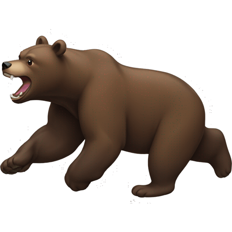 Running bear emoji