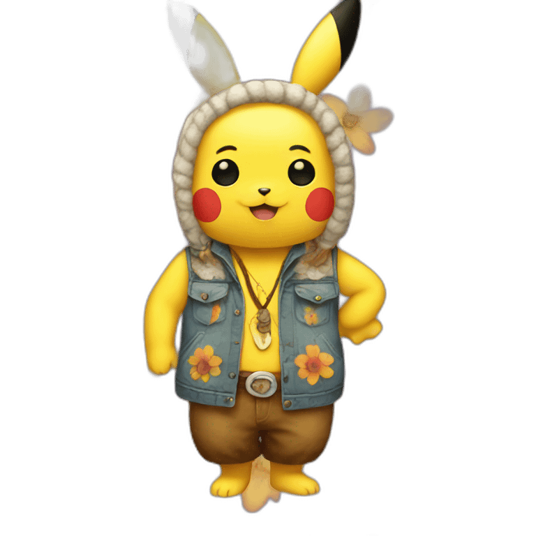 pikachu hippie emoji