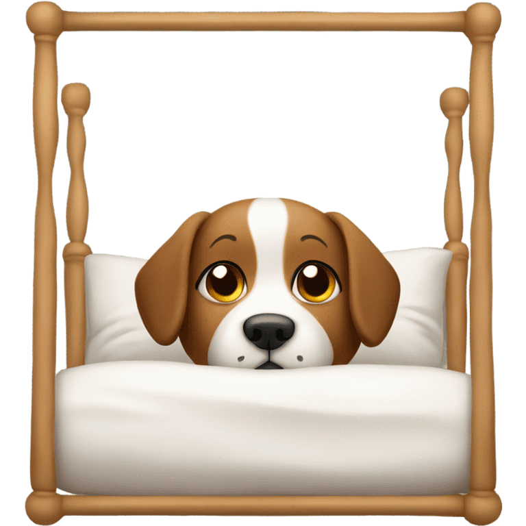 Dog in bed emoji