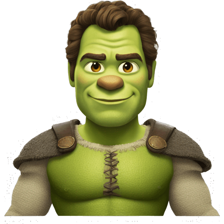 Shrek as Henry Cavill emoji