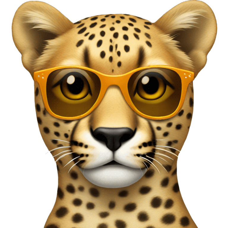 Cheetah wearing sunglasses emoji