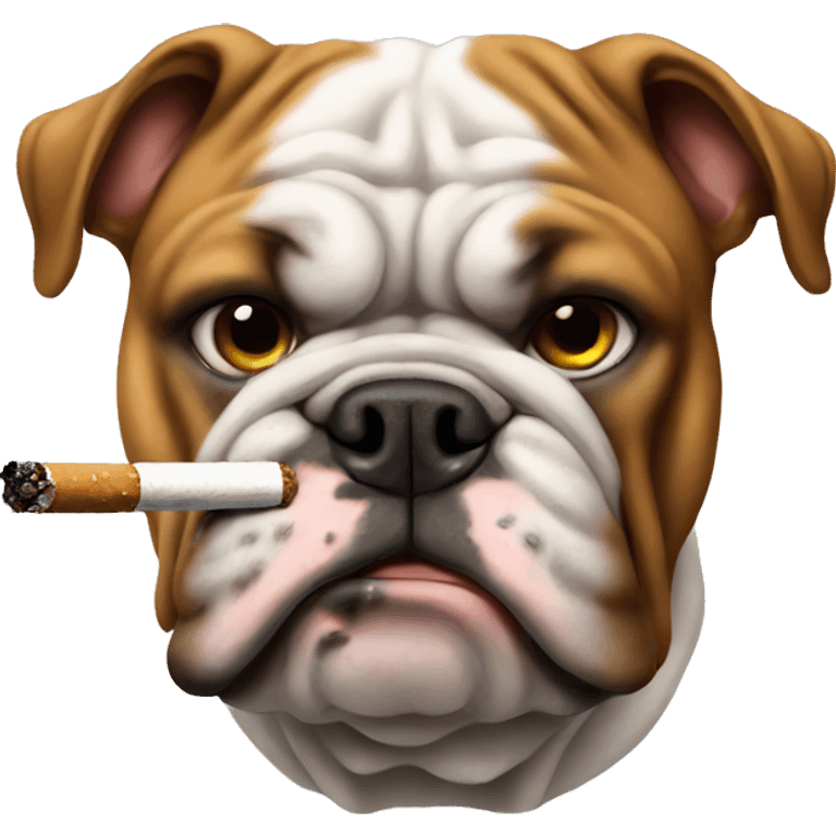 Bulldog smoking  emoji