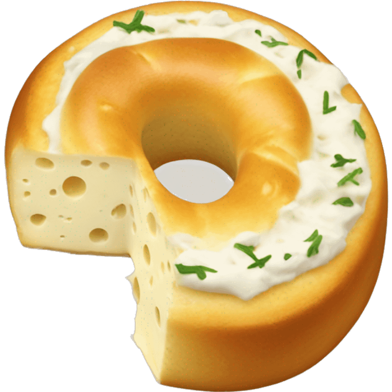 Bagle fromage à la crème emoji