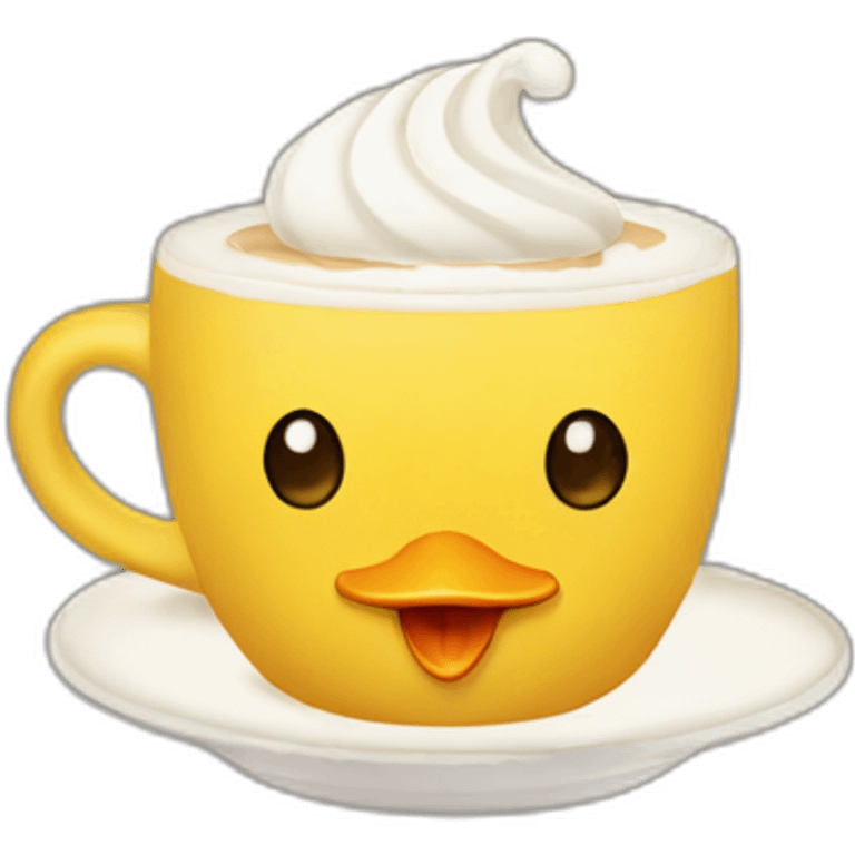 quackuchinno coffee (a yellow cappuchino with a duck in the foam emoji