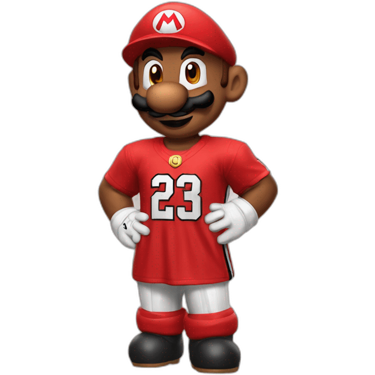 super mario wearing chikago bulls jersey emoji