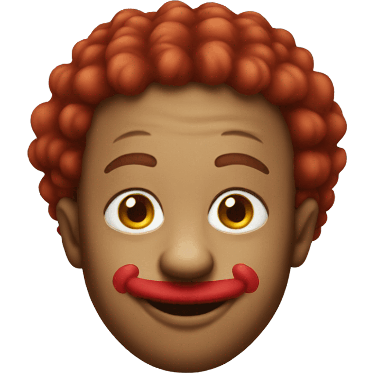 brown clown emoji with redhair emoji