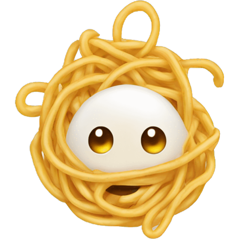 Noodle with egg emoji