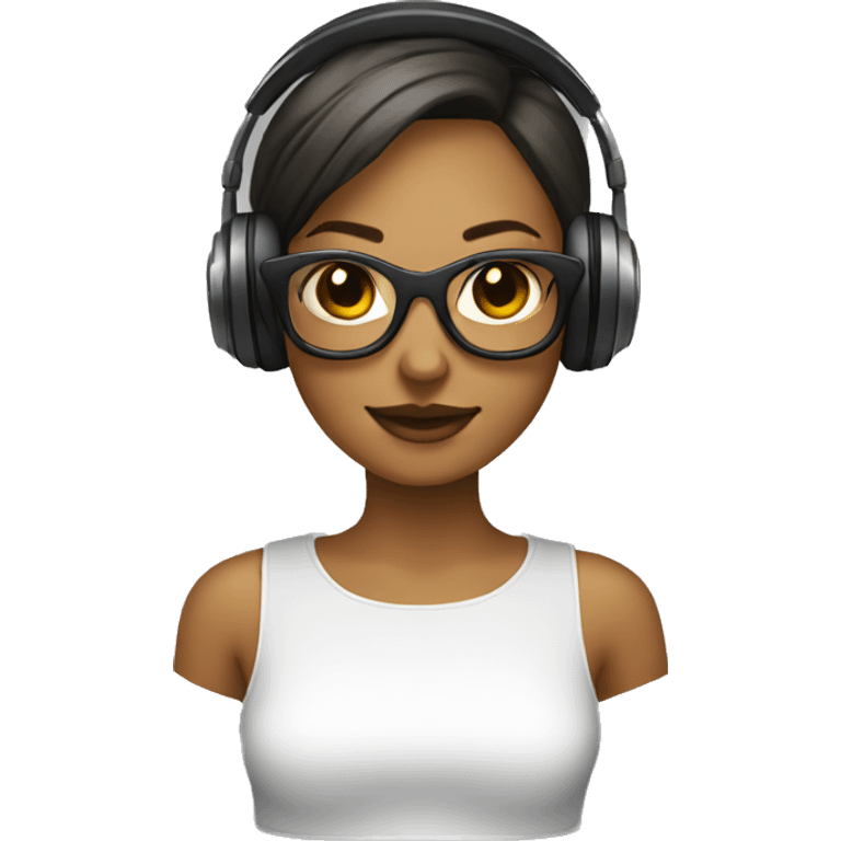 Dj mixer female  emoji