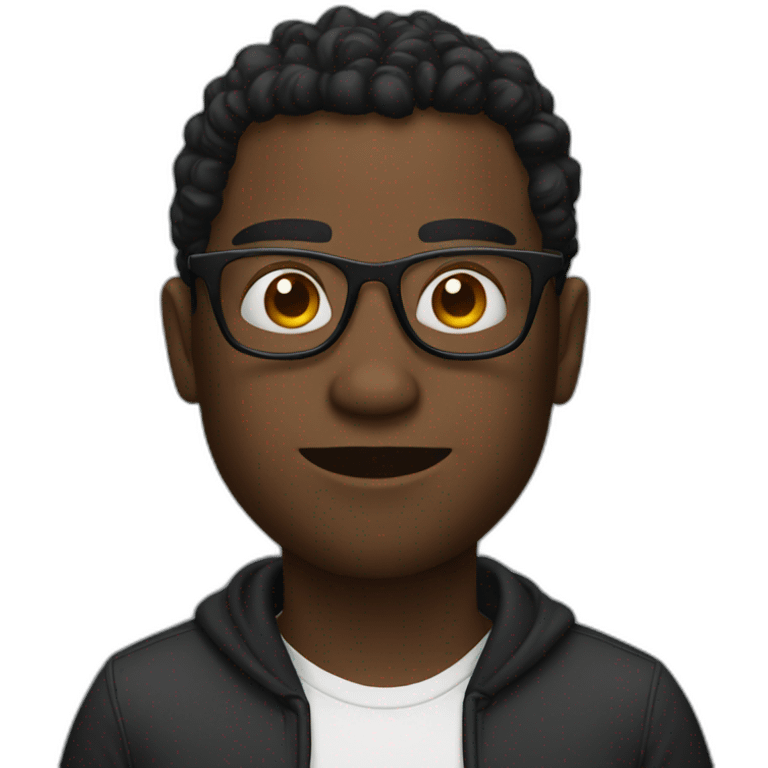 Cool black guy with glasses emoji