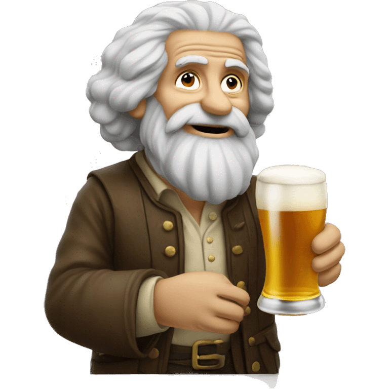 Grisman avec une bière  emoji