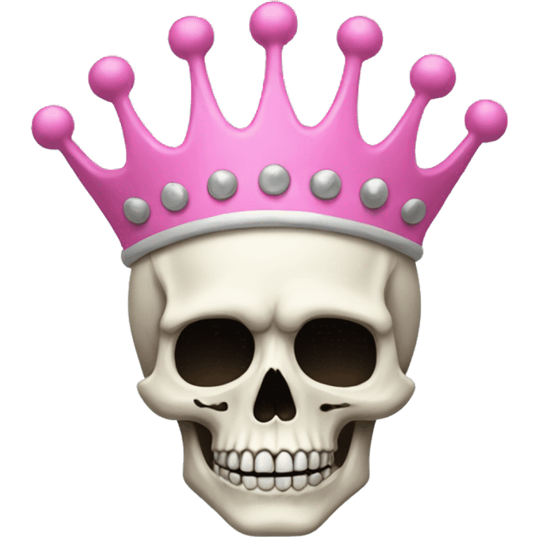 SKELETON WITH A PINK CROWN emoji