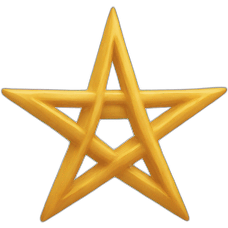 a 3/4 view of a pentagram emoji