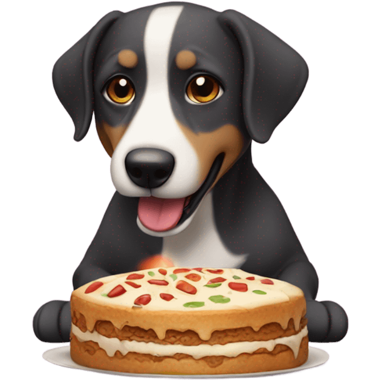 perro comiendo torta emoji