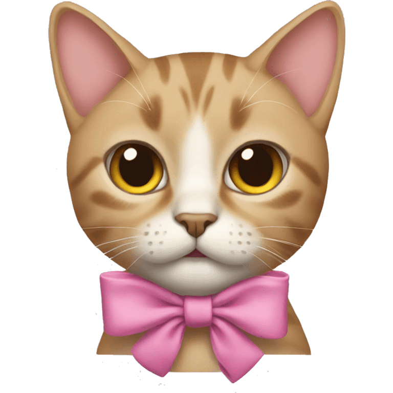 cat wearing a bow emoji