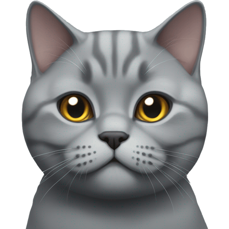 Big gray British shorthair cat  emoji