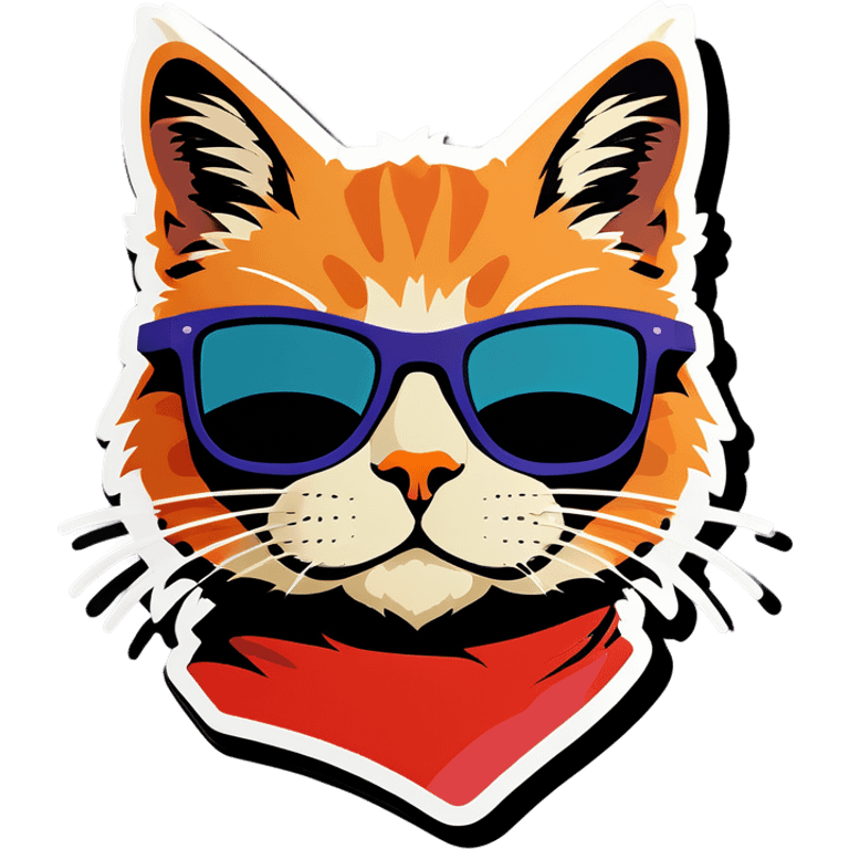 Cat with sunglasses emoji