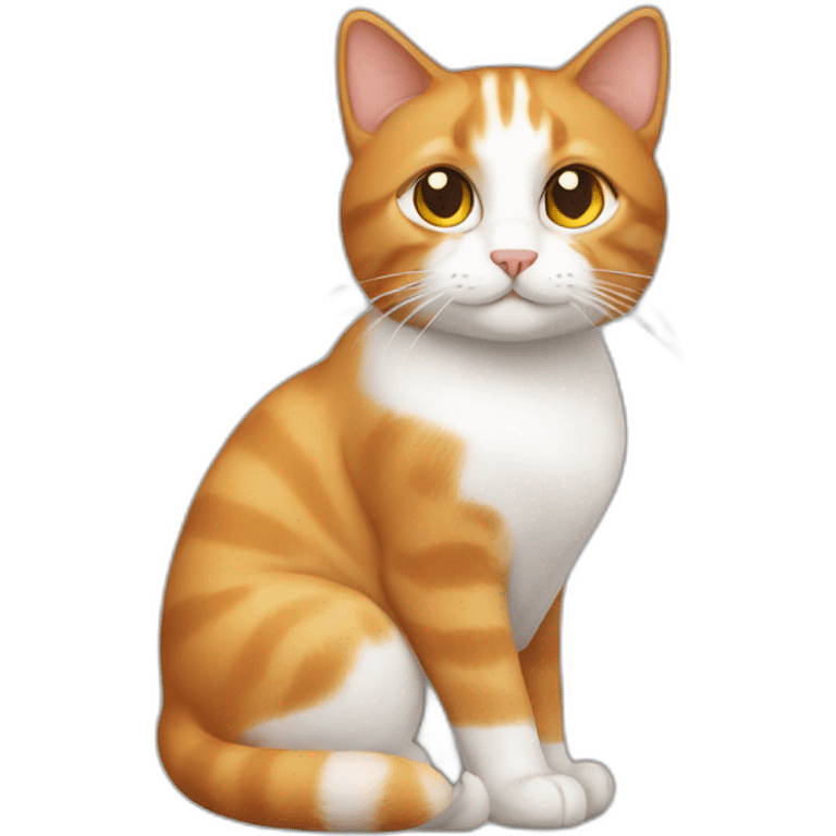 white and ginger cat emoji