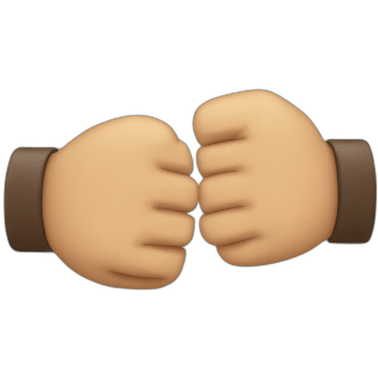 Fistbump done by two friends emoji