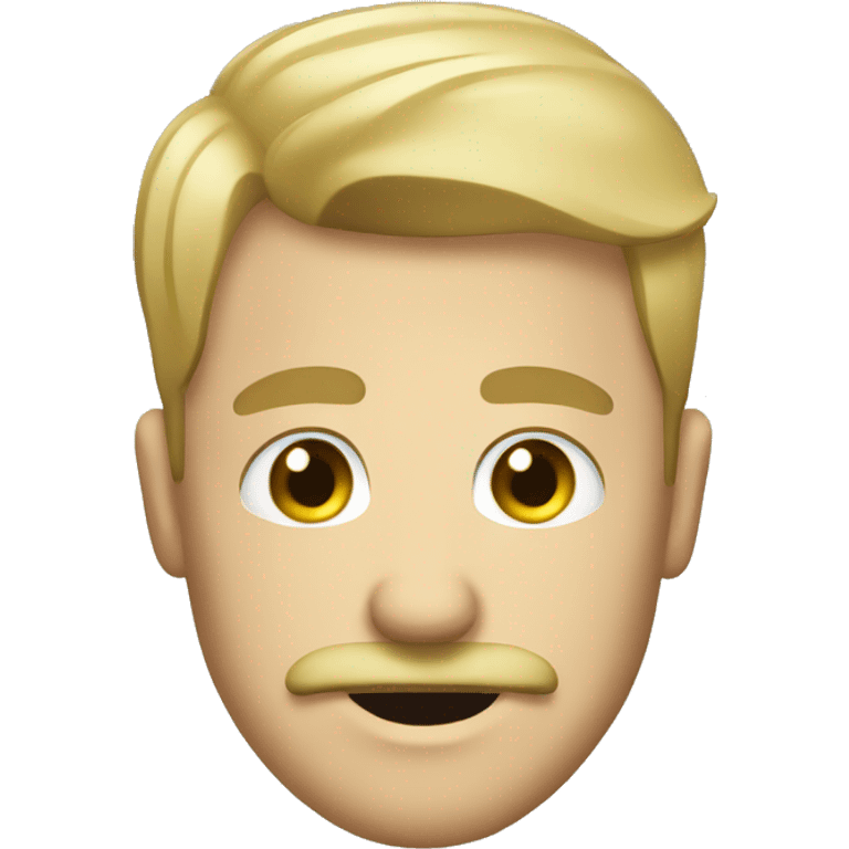 Blonde short haired man with mustasche emoji