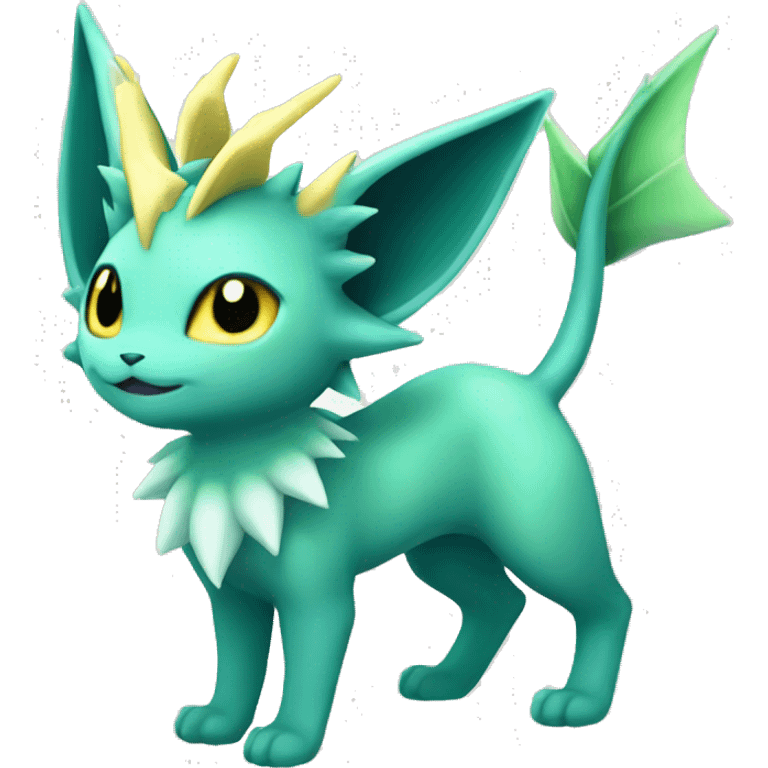 Vaporeon-Leafeon full body emoji