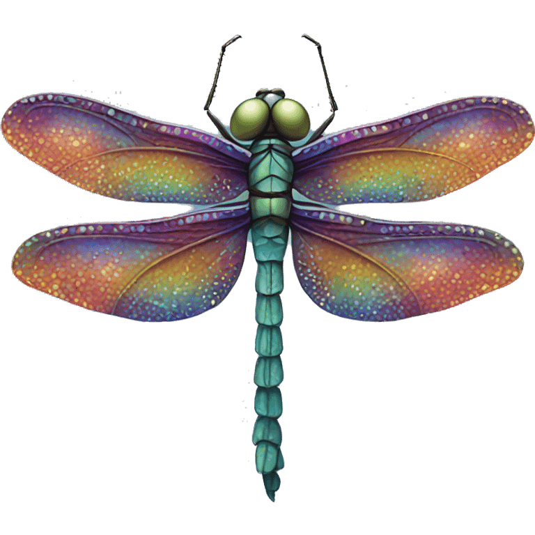 Psychedelic and hippie dragonfly  emoji