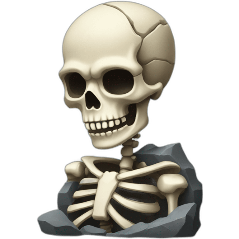 skeleton rock emoji