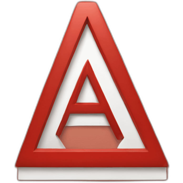 letter "a", red color emoji