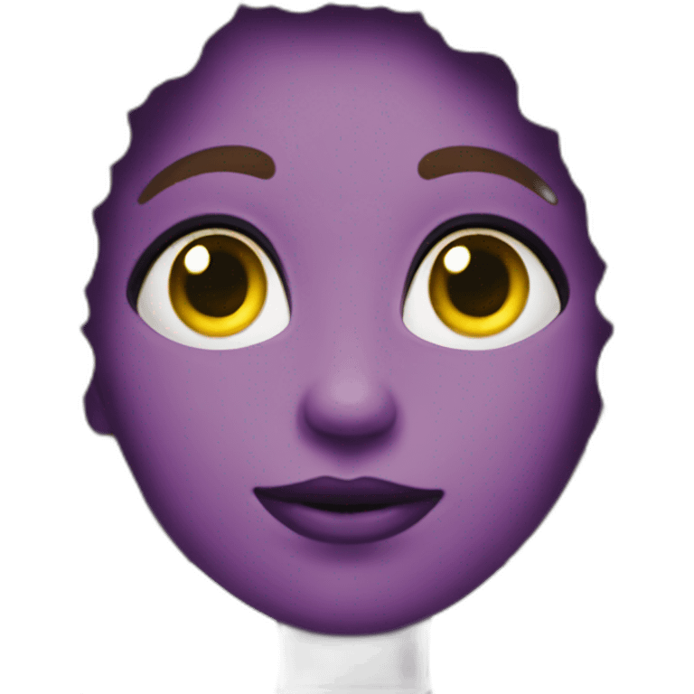 Un extraterrestre violet emoji