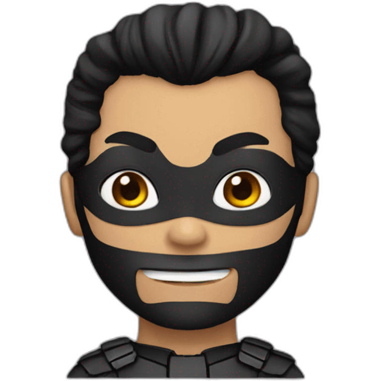 Batman with black hair  emoji