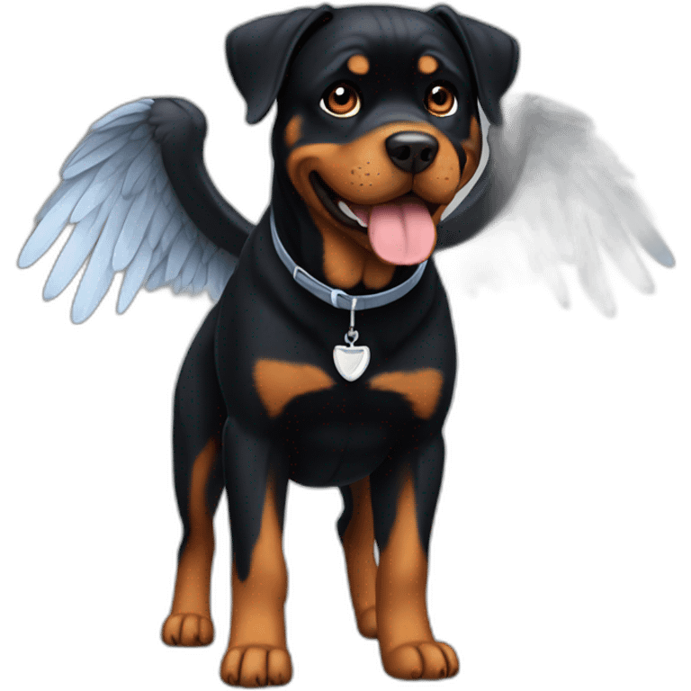 Rotweiler plus wings emoji