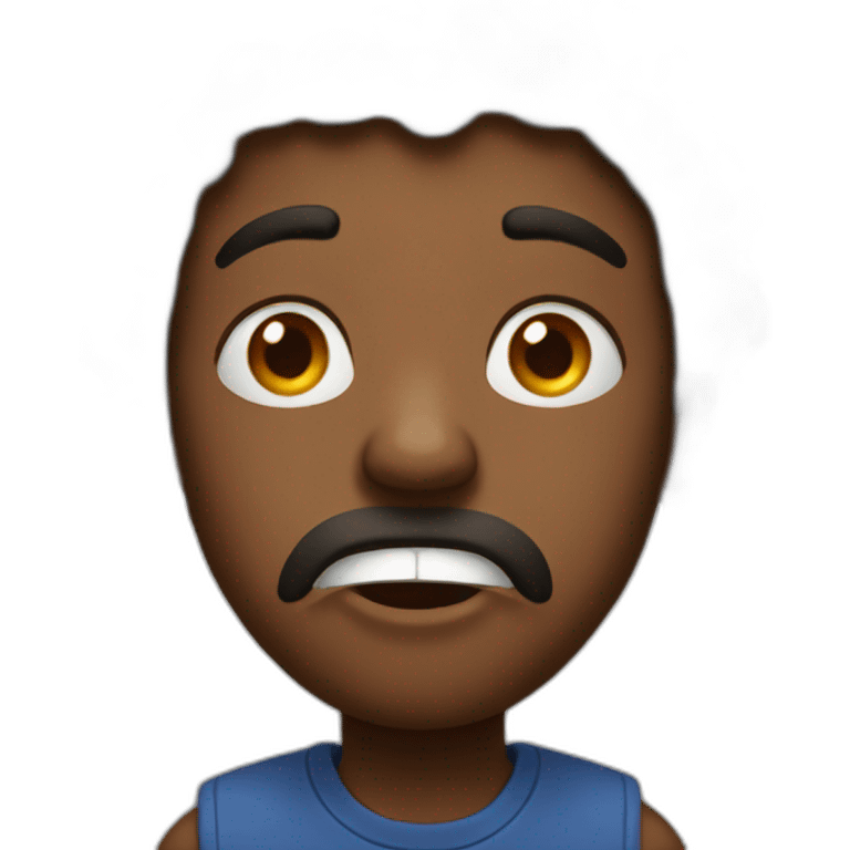 Shocked black guy emoji