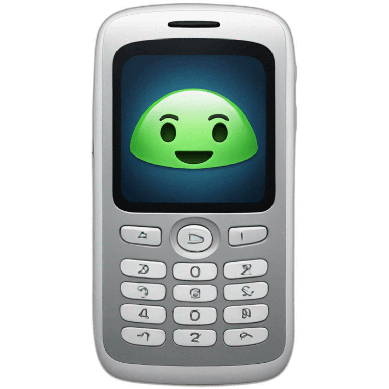 mobile phone on emoji